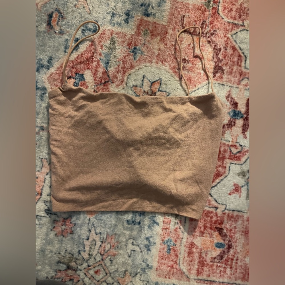 Naked Wardrobe Beige Crop Top